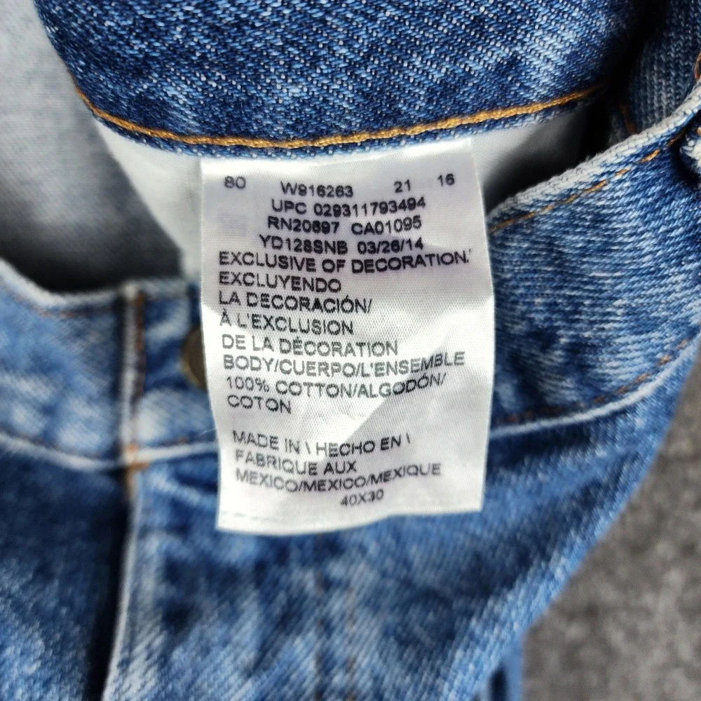 Big Smith Work Clothes Jeans Men 40x30 Blue Straight‎ Leg Denim W916263